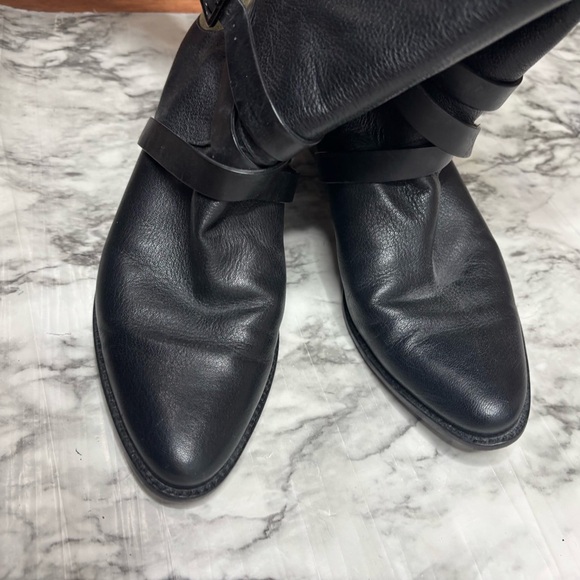 REBECCA MINKOFF SUEDE LEATHER BOOTS SIZE 8 green black boho western - Picture 9 of 9